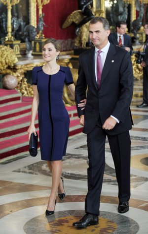 Los Reyes al finalizar los saludos a los invitados de la recepción