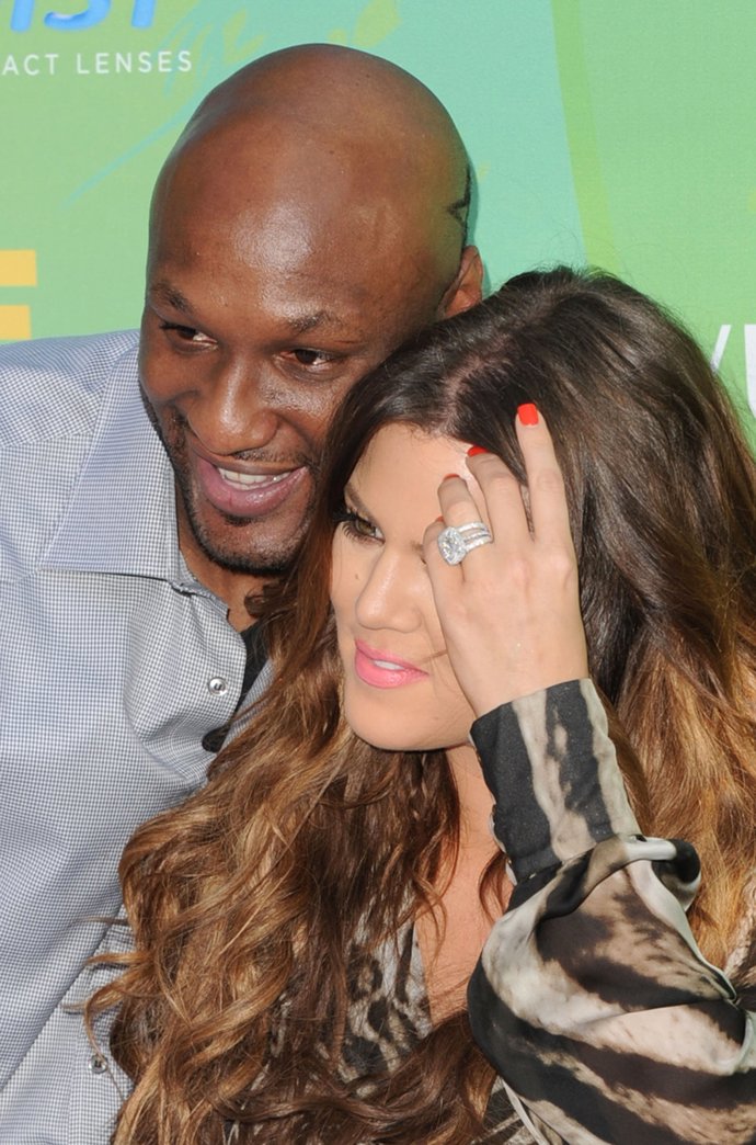 Khloé Kardashian junto a Lamar Odom