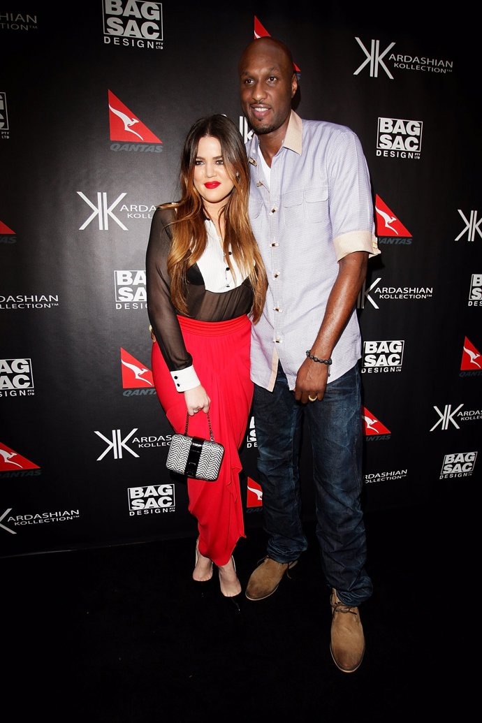 Khloé Kardashian junto a Lamar Odom