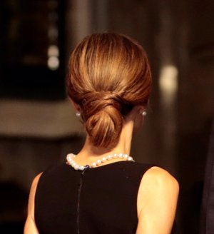 Reina Letizia, detalle de su peinado