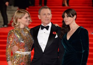 Léa Seydoux, Daniel Craig y Monica Bellucci