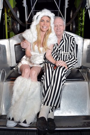 Hugh Hefner y su mujer Crystal Harris