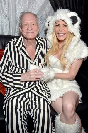 Hugh Hefner y su mujer Crystal Harris