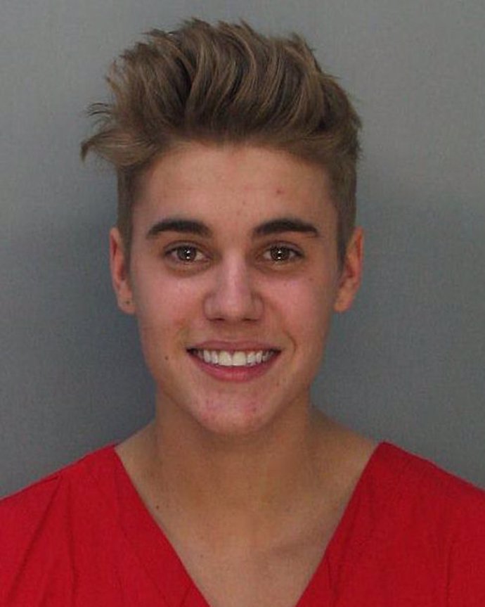 justin bieber foto de la ficha policial