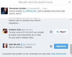 Ana Milán y Fernando Guillén, amor en Twitter... ¿Realmente hay separación?
