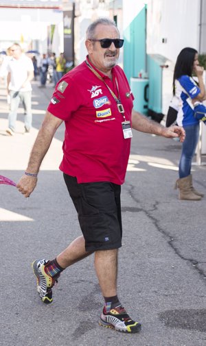 Carlos Arguiñano en las motos en Cheste