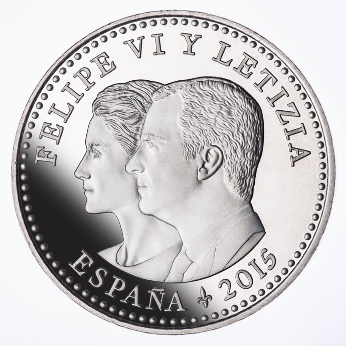 moneda de los reyes felipe y doña letizia