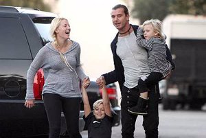 Gavin Rossdale, con sus hijos y la niñera