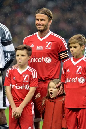 David Beckham, sus hijos menos Harper Seven y el amor por el fútbol