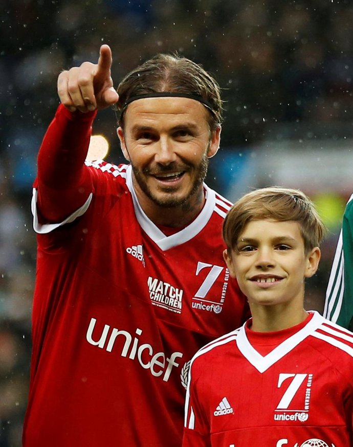 David Beckham, sus hijos menos Harper Seven y el amor por el fútbol