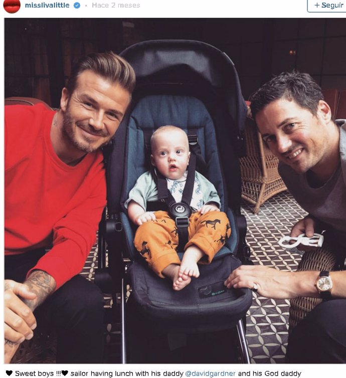 David Beckham es el padrino del Hijo de Liv Taylor y Dave Gardner, Sailor