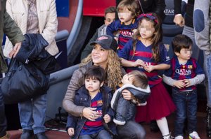 Shakira, Milan y Sasha: los fans incondicionales de papá Piqué