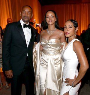 Rihanna con Will y Jada Pinkett Smith