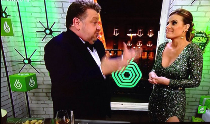 Andrea Ropero de verde y Chicote