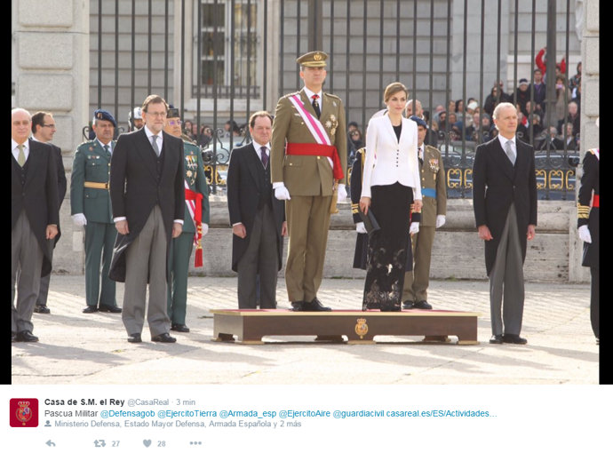 felipe y letizia en la pascua militar del 2016