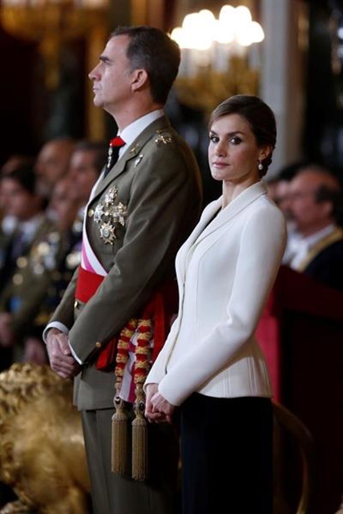 reina letizia en la pascua militar del 2016