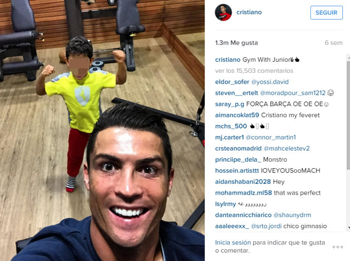 cristiano ronaldo en el gimnasio