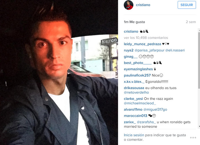 selfie de cristiano ronaldo