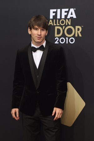 Messi en la gala del 2010