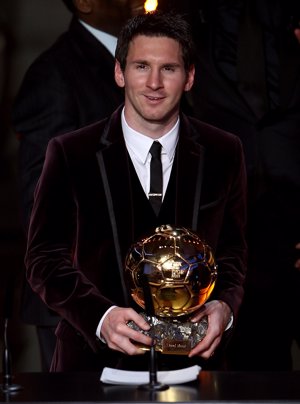 Messi apostó por el terciopelo en 2012