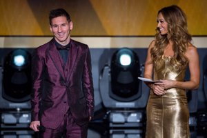 Un Messi muy morado en la gala de 2014