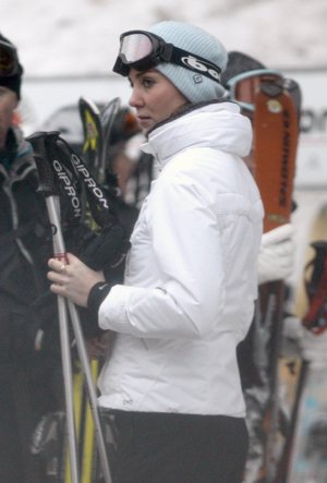 Kate Middleton fusionada de blanco con la nieve