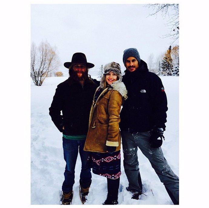 Kate Hudson, con un poncho