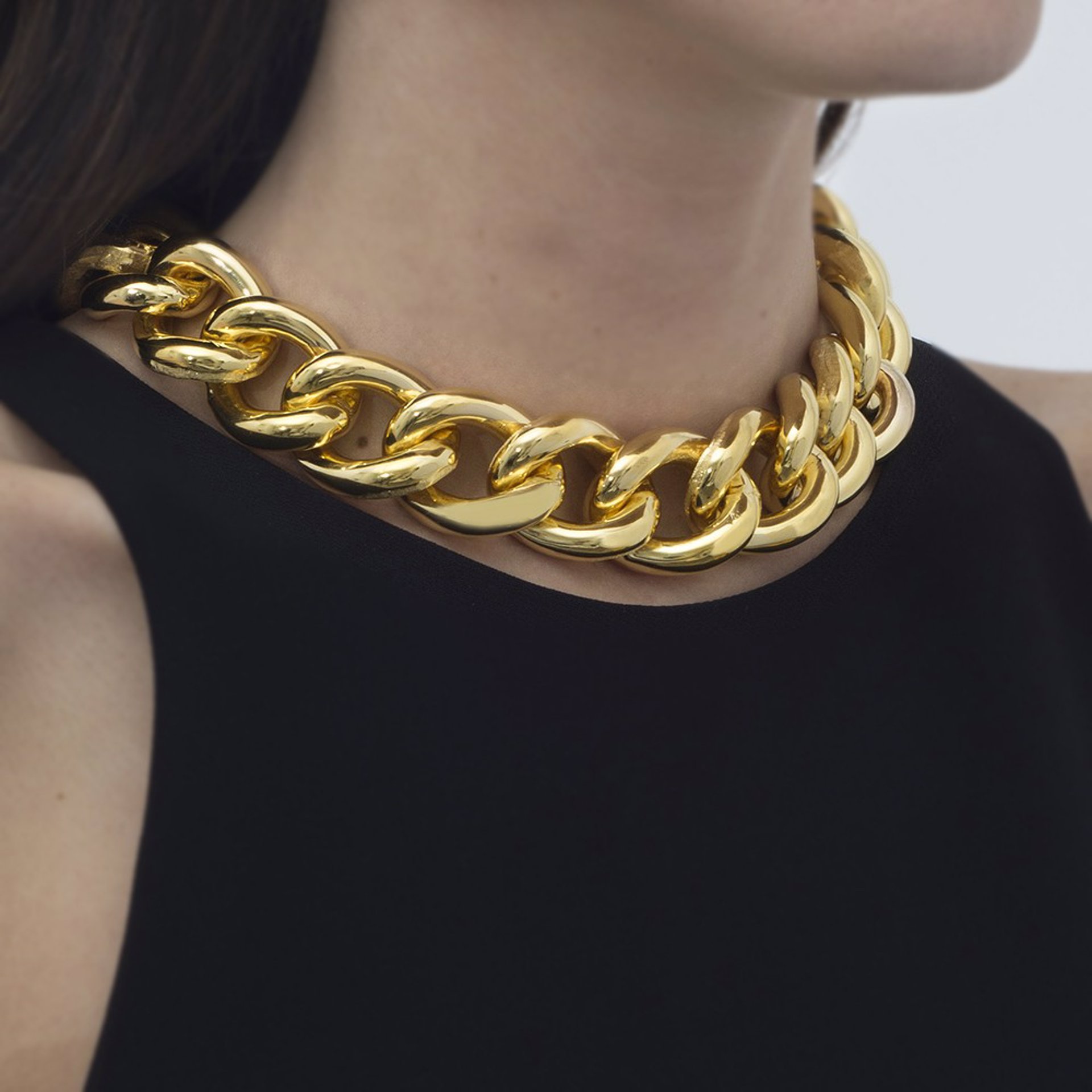 aristocrazy collar de eslabones grandes en oro o en oro blanco