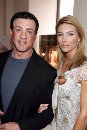 SYLVESTER STALLONE Y JENNIFER FLAVIN EN EL AÑO 2005