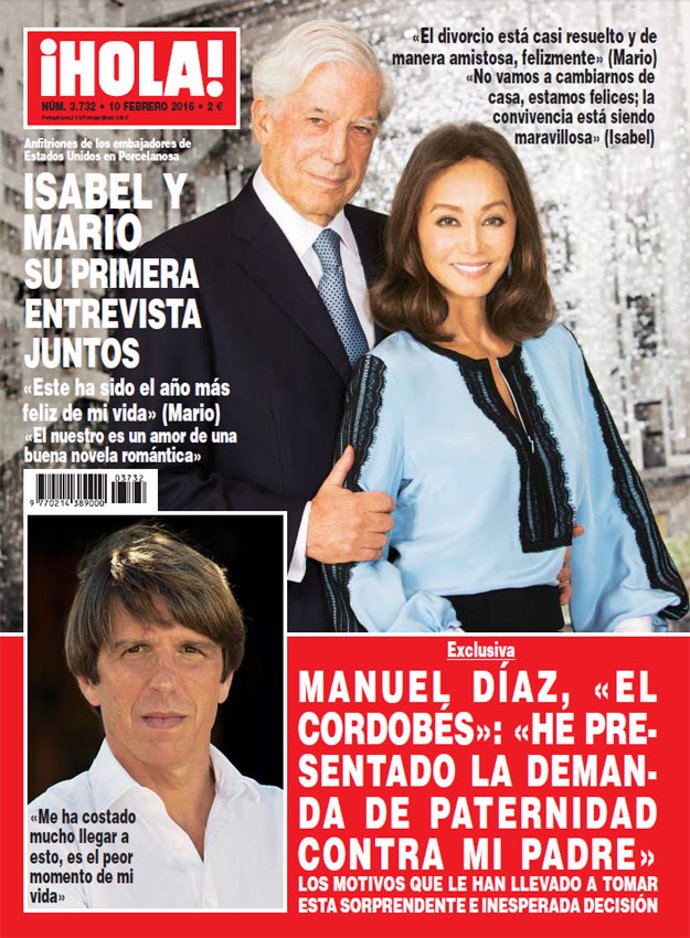 mario vargas llosa e isabel preysler portada en hola