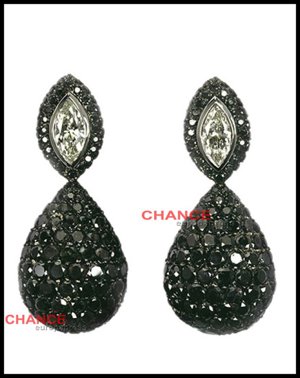 LA REINA LETIZIA: pendientes de diamantes negros de Grisogono