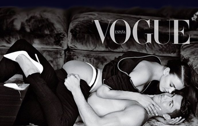 irina shayk y cristiano ronaldo para vogue