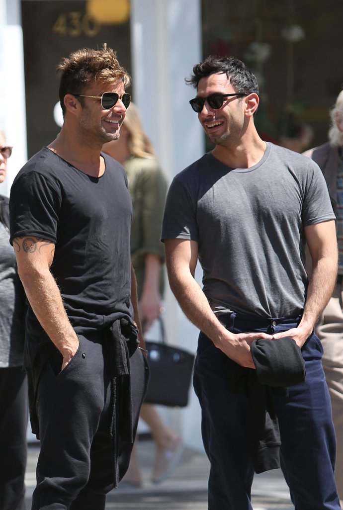 Ricky Martin, risas cómplices con su nuevo novio Jwan Yosef