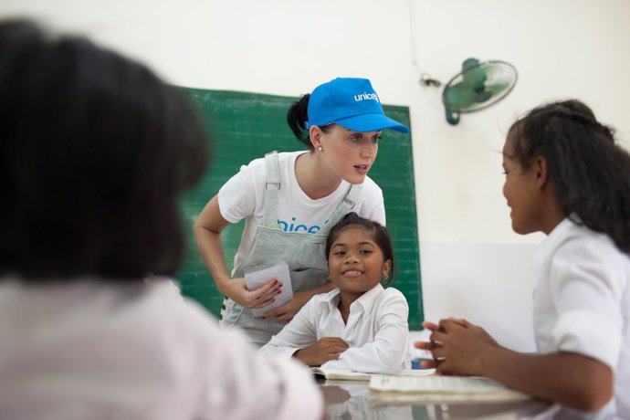 Katty Perry, embajadora de UNICEF, visita Vietnam