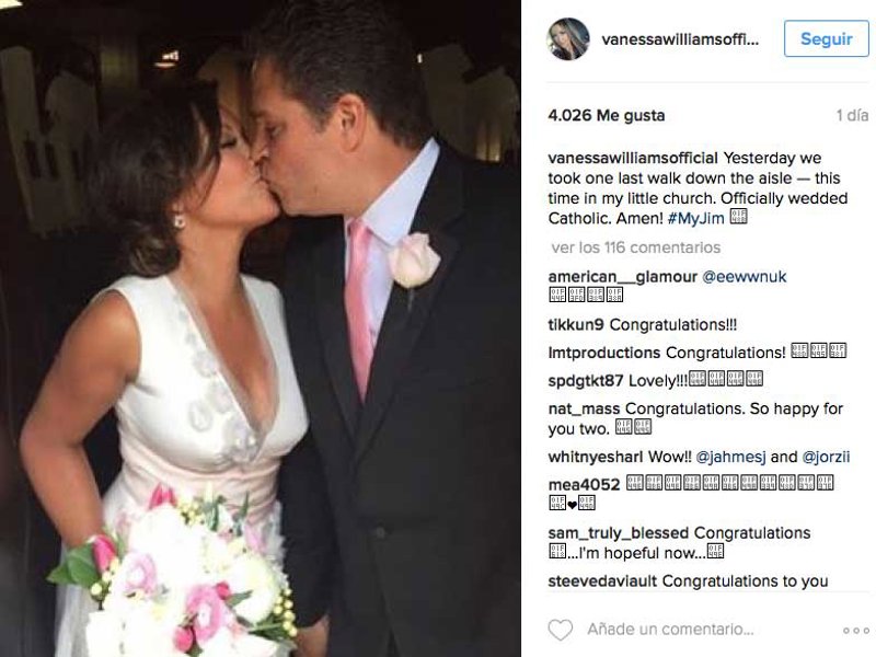 Vanessa Williams se casa de nuevo con Jim Skrip por el rito católico