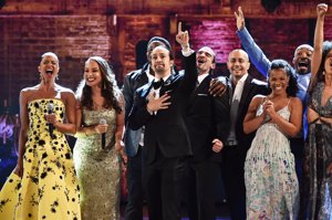 Lin-Manuel Miranda y el reparto de 'Hamilton'