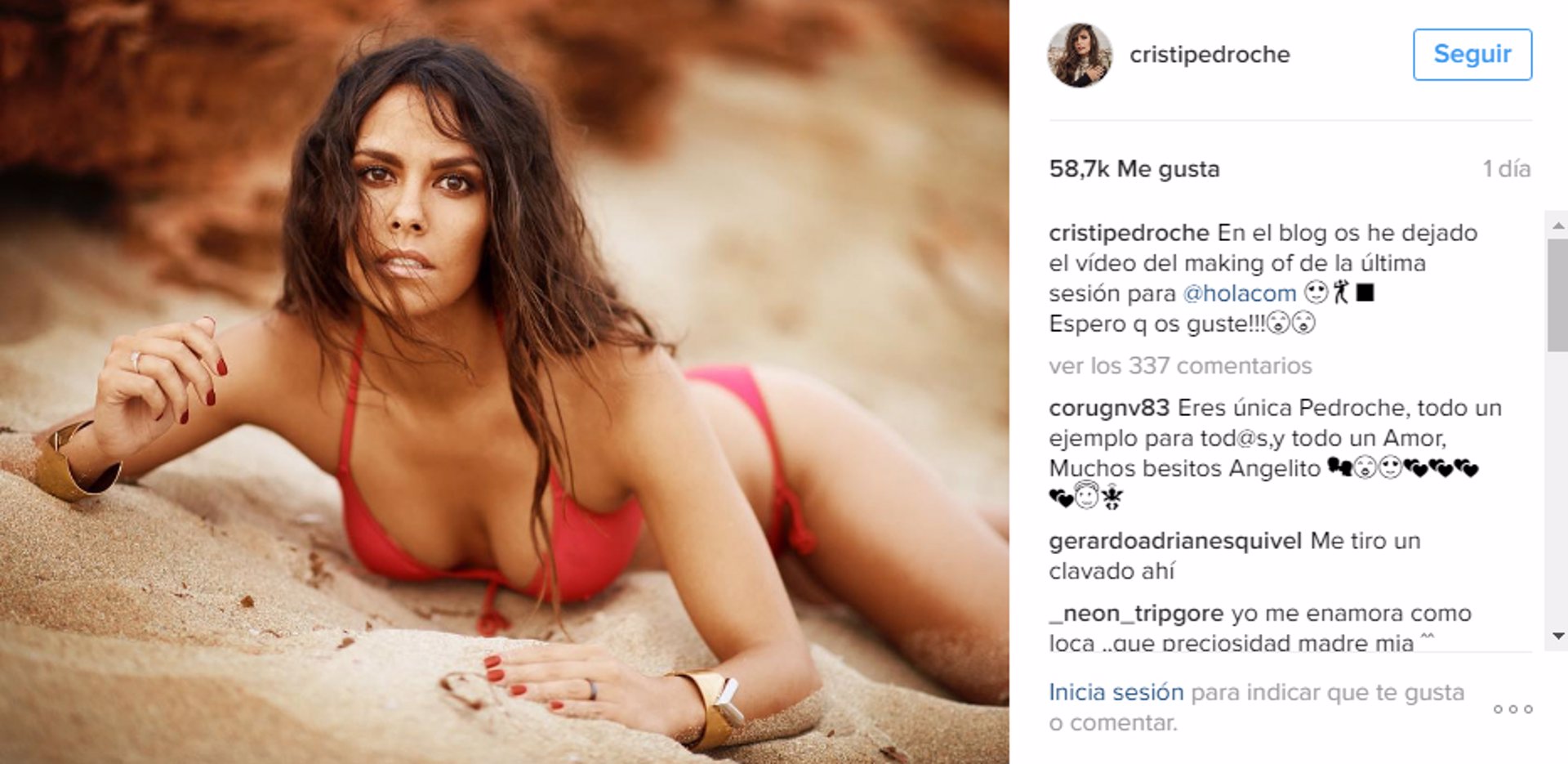 Cristina Pedroche posa en bikini para hola sin retoques