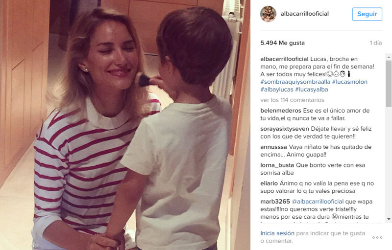 ALBA CARRILLO CON LUCAS, INSTAGRAM