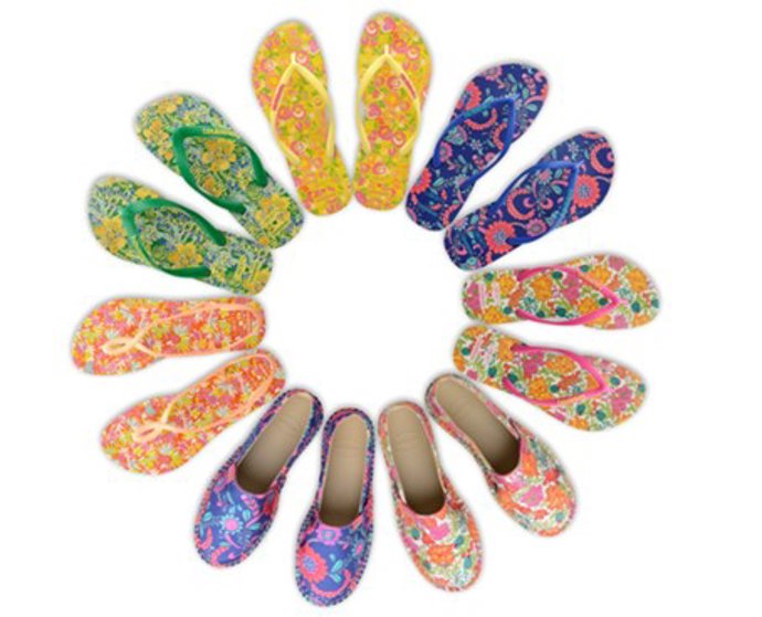 liberty london & havainas alpargata chancla