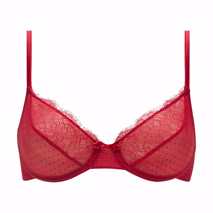 Con un diseño de encaje y tul de plumeti ¡Se trata del modelo más dulce de la colección!  Disponible hasta la copa F