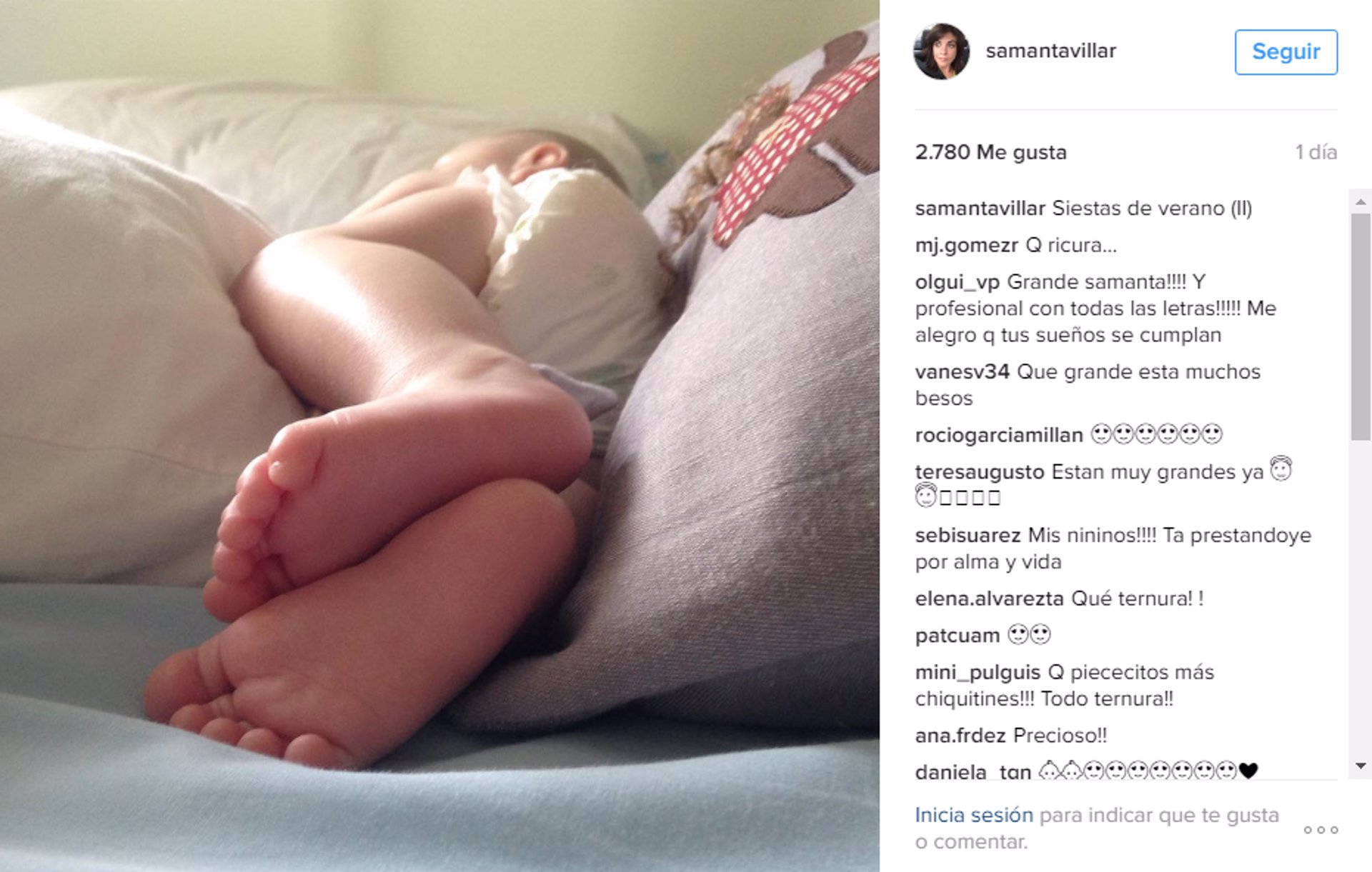 Hijos de Samanta Villar Instagram