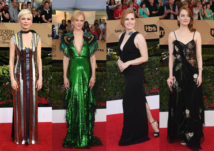 Emma Stone, Nicole Kidman, Amy Adams y Michelle Williams/ Getty