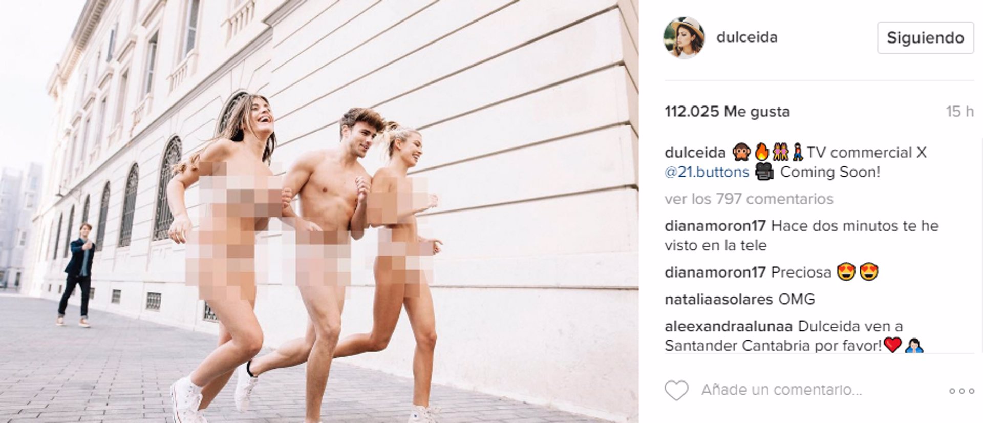 Dulceida (Aida Domenech) se desnuda y revoluciona las redes sociales