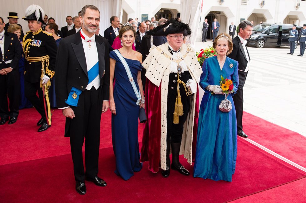 La reina Letizia en una cela de gala en Reino Unido