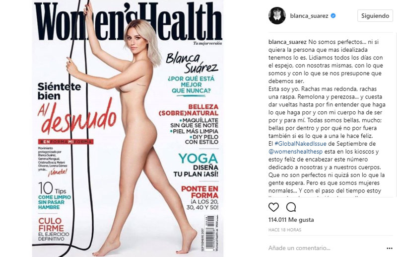 Blanca Suárez se desnuda para la revista Women's Health y las redes  sociales enloquecen