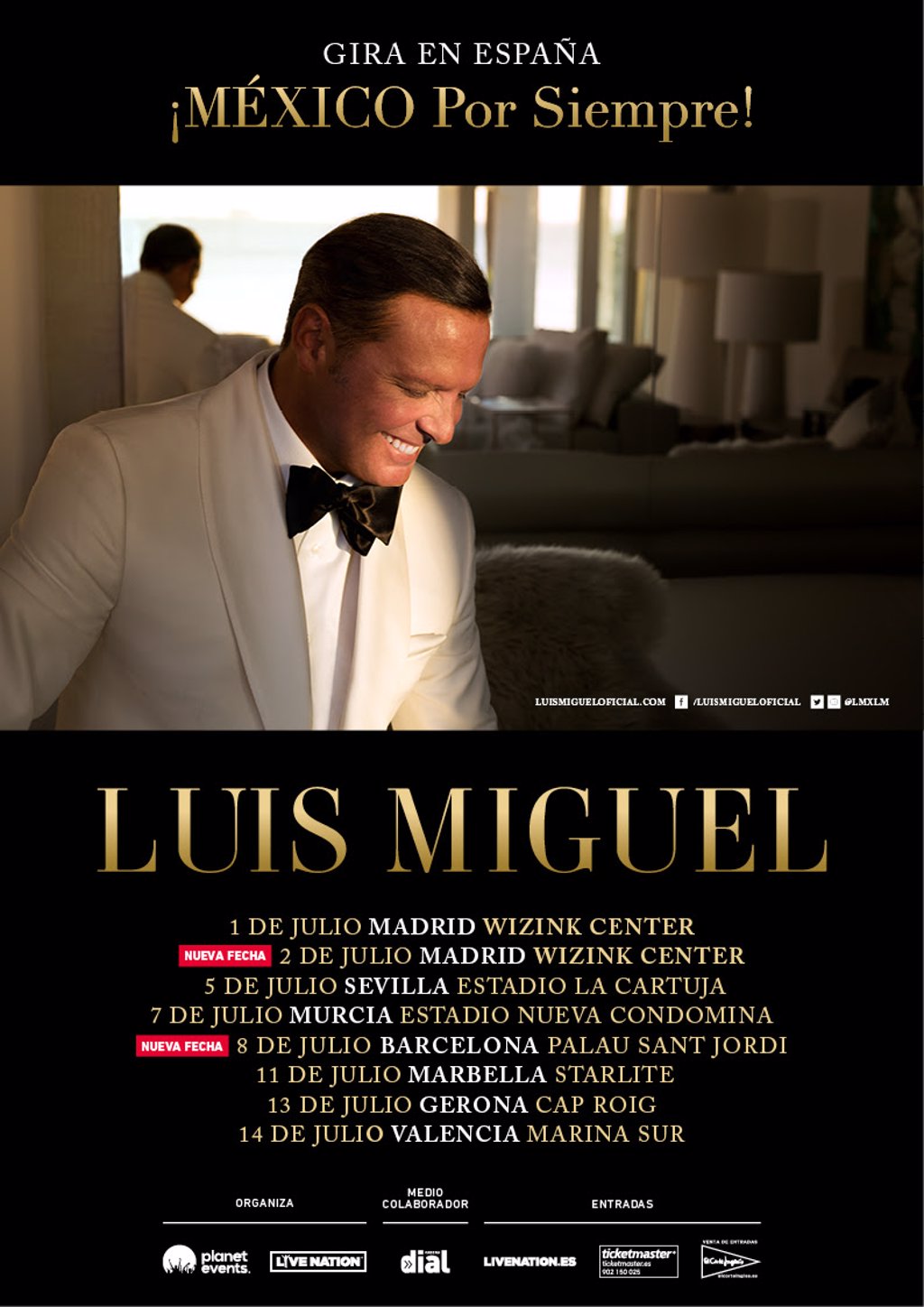 Luis Miguel anuncia nuevo concierto en España