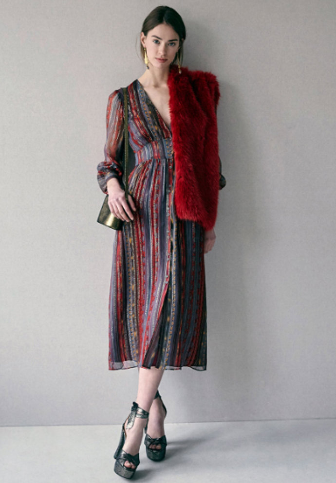 Vestido Intropia elegido por la Reina Letizia para cena en Perú