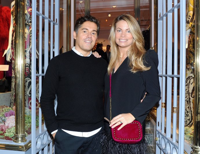 Carla Goyanes y Jorge Vázquez en la inauguración de su tienda en Serrano, 27