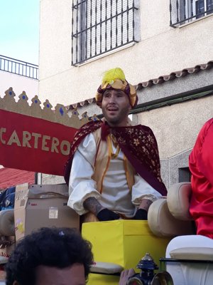 Kiko Rivera, un cartero real  del Rey Baltasar en la Cabalgata de Guillena