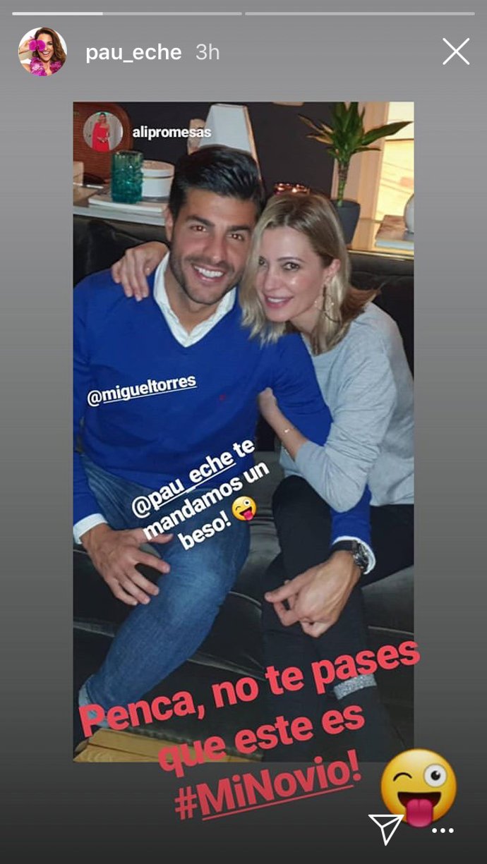 Miguel Torres, novio de Paula Echevarría, y Ali Promesas en Instagram